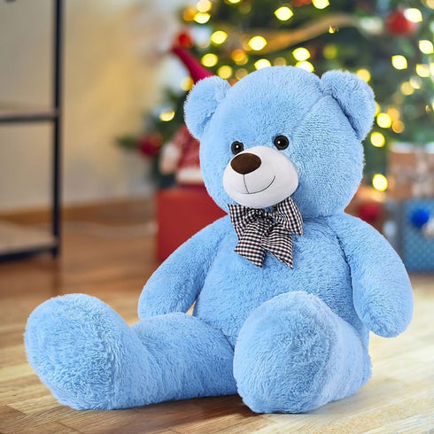 MorisMos Giant Teddy Bear, 47 Inch Big Plush Stuffed Animal for Girlfriend, Christmas, Valentine's Day, Blue