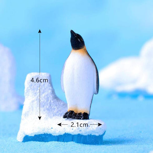 BYTERT Ocean Animal Penguin Figure Model Collection Playset, 8 Pcs Penguin Cake Toppers