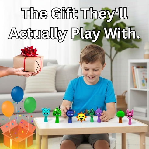 Set 1 2 (10 Mini Toys Figures Sky, Mr. Fun Computer, Simon & More Collectible Phase & Action Figures, Kid-Favorite Mini