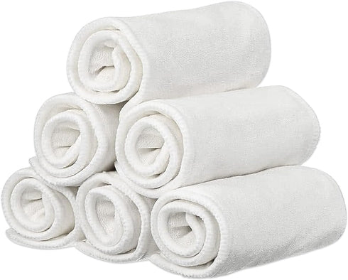 6 Pack Rayon Microfiber Inserts Liners for Adults Cloth Diapers for Incontinence