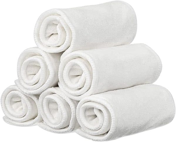 6 Pack Rayon Microfiber Inserts Liners for Adults Cloth Diapers for Incontinence