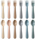 12 Pieces Toddler Utensils Set - Plastic Spoons and Forks for Kids, Reusable Cutlery, BPA Free, Dishwasher Safe