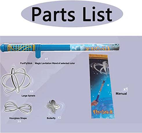 Fun Fly Stick Electric Static Wand Science Kit - Education Toys Magic Levitation Wand with 10 Flying Shapes