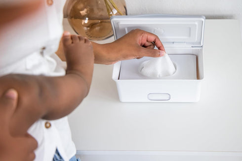 Set 2 Ubbi of Baby Wipes Dispensers with Weighted Plates and Secure Seals, Nursery and Baby Registry Essential to Keep