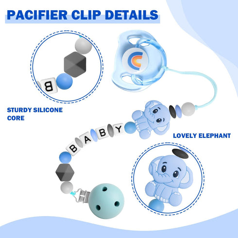 Set 3 SCOM Reborn Baby Doll Accessories - Rainbow Transparent Magnetic Pacifiers & Removable Reusable Baby Doll Bottles