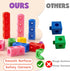 QUYSK 300 Counting Pcs Linking Cubes for Math with Storage Boxes, Kids Blocks for Math STEM Connecting Cubes Math