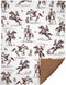 Western Baby Blanket, Cowboy Minky Blankets for Boys Girls, Nursery Room Decor,