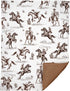 Western Baby Blanket, Cowboy Minky Blankets for Boys Girls, Nursery Room Decor,