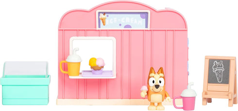Bluey Mini Playsets Ice Cream Shop Playset - Includes Articulated Bingo Figure and Accessories