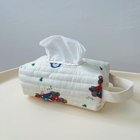 FeiYeup Baby Wipes Dispenser Quilted Wipe Holder Wipes Case Printed Pattern Wipes Box Keep Wipes Wet Wipe Container