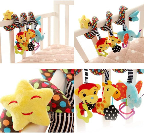 WILLWAY Car Seat Toys, Stroller Toy Baby Spiral Hanging Toys for Sensory Exploration, 0-12 Months