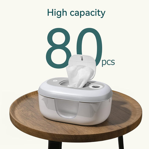 Babelio Baby Wipe Warmer with Night Light, Wet Wipes Dispenser for Baby Wipes with Temperature Display and Large