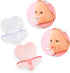 Corolle Heart Shaped Doll Pacifier Accessory, 2 Pack, Clear/Pink for 14-17" Dolls