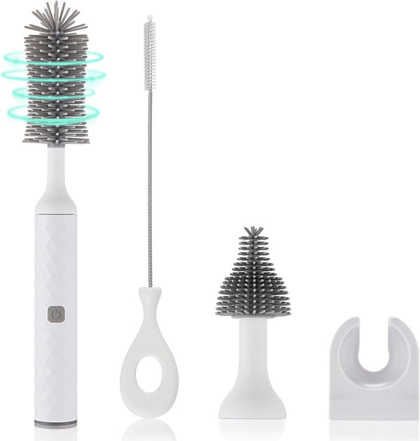 Electric Baby Bottle Brush Set, Multi-Purpose Cleaner Brushes, 360° High-Speed Rotation, Waterproof IPX65, Perfect Baby