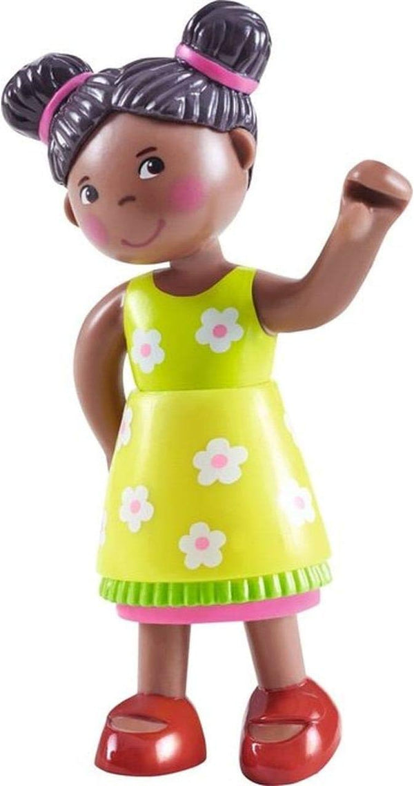 HABA Little Friends Naomi - 4" Girl Dollhouse Toy Figure with Pig Tails