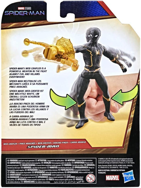 Spider-Man Marvel 6-Inch Deluxe Action Figure Toy with Web Grappler Attack Feature, for Kids Ages 4 and Up