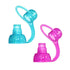 ChooMee SoftSip Food Pouch Top, Baby Led Weaning, No Spill Flow Control Valve, 2CT Aqua Purple