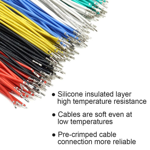 GH1.25 Connectors and Pre-Crimped Silicone Cables for JST GH 1.25mm, Compatible with Pixhawk 6C 6X