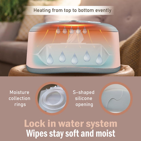Warm Baby Wipe Dispenser - Convenient Case with Easy Press Function
