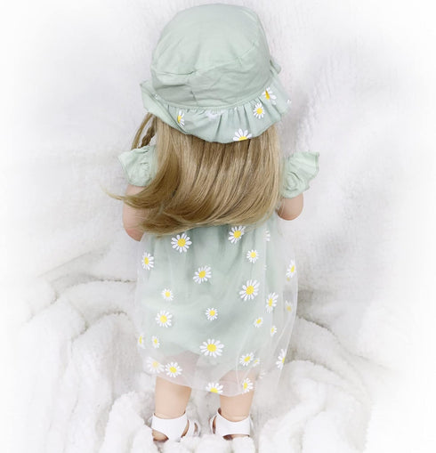 22 Inch Lifelike Reborn Girl Baby Doll - Realistic Silicone Full Body Newborn with Accessories, Weighted Soft Toy Gift