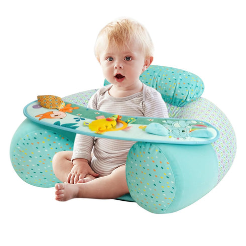 3-36 Upgraded Blublu Park Wider U-Shape Inflatable Sit Me Up Floor Seat for Baby Months, Travel Portable Baby Chair