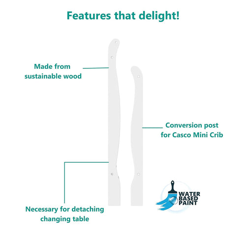 Casco 3 in 1 Mini Crib and Changing Table Conversion Post by Dream On Me