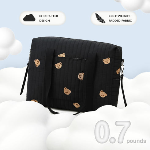 LORADI Versatile Diaper Bag Tote with Insulated Pockets & Stroller Hooks - Ideal for Newborn Travel