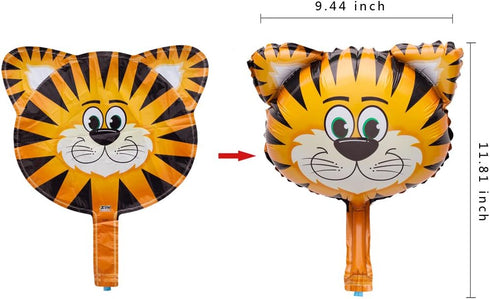 SUN-E 12PCS Mini Animals Balloons Jungle Safari Theme Birthday Party Decorations for Kids