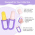 MORLIKE Baby Popsicle Molds Set, BPA Free Silicone Ice Pop Molds for Homemade Breastmilk Popsicles (Purple)