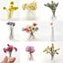 iLAND Miniature Dollhouse Accessories for Barbie Furniture, Glass Vases with Dried Flowers Set