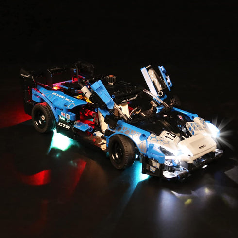 LED Lighting Kit Compatible with Lego 42123 McLaren Senna GTR Car Model - Lights Only, Remote Control Version