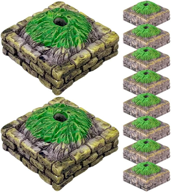 10pcs Miniature Trees and Model Trees Base for Diorama, Fake Trees for DIY Micro Landscape Sand Table