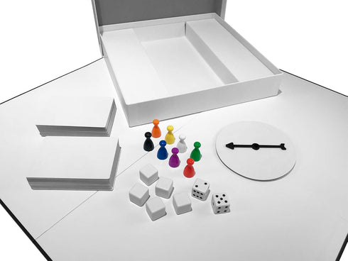 Set Create Your Own Board Game DIY Kit with Blank Game Board, Game Pieces, Blank Cards, Dice, Spinner Build Your Own