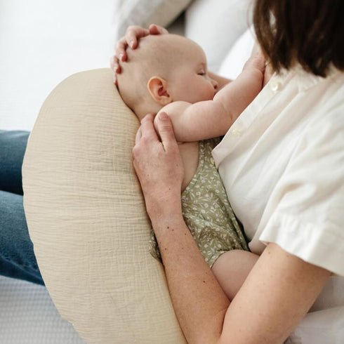 Nursing Pillow Cover, Muslin Cotton, Removable Cover for Breastfeeding Pillows, 2-Pack, Ultra-soft Baby Nursing Pillow