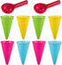 Kisangel 10pcs Plastic Ice Cream Cones, Kids Ice Cream Scoop Set for Outdoor Beach Sand Play Toys