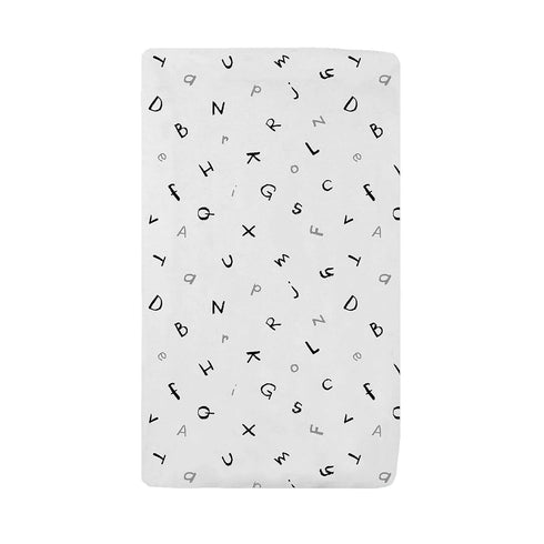 American Baby Company 15" x 33" Fitted Bassinet Sheet, 100% Natural Cotton Jersey Knit, Alphabet Print (Pack of 1)