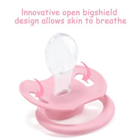 Set 3-Pack LittleForBig Bigshield Generation-II Adult Sized Printed Pacifiers My Little Baby Pattern