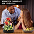 Set 596 HOGOKIDS Flower Bouquet Building with LED Lighting - PCS Red Rose with Cover Botanical Building Blocks Kits