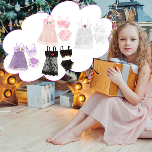 11.5 Inch (4 Sets) BARWA Doll Pajamas Sleep Suit Sleepwear Clothes Compatible for Girl Doll