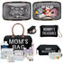 Mommy 2 printe Diaper Bag Tote with Organizers, Large Moms Bag for Hospital & Travel Baby Diaper for Baby Care (Quilted