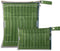 Haskirky Soccer Field 2 Pcs Cloth Diaper Wet Dry Bags,Waterproof and Washable Bag
