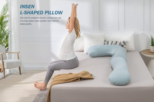 INSEN Pregnancy Pillow for Sleeping,Maternity Body Pillow for Pregnancy Women,Pregnancy Support Pillow for Back, Hip