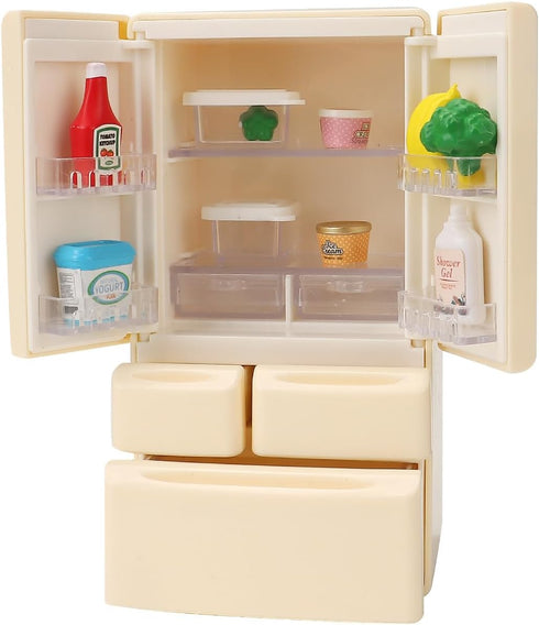 BananMelonBM Dollhouse Furniture icebox for Kids Toys Miniature Doll House Accessories Pretend