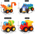 Push and Go Friction Powered Cars Toy Set - Construction Vehicles for 1-3 Year Old Boys - Tractor, Bulldozer, Mixer