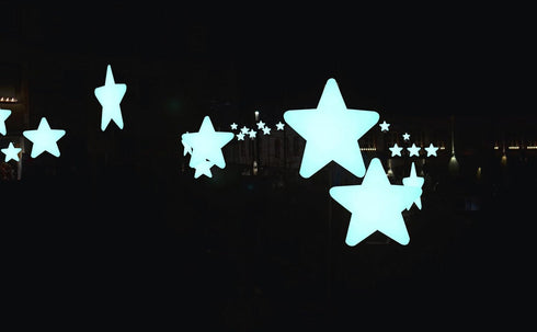 200PCS 1.2" Glow in The Dark Luminous Stars Decals for Home Ceiling Wall Baby Kids Bedroom (Multi-Color)