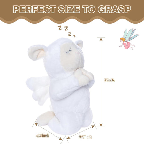 My OLi 7" Plush Prayer Lamb, Plays Jesus Loves Me, Soft Toy Stuffed Animal Bedtime Gift for Baby Kids