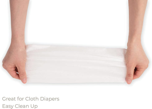 100 Diaper Liners for Cloth Diapers, Disposable Sheets Per Roll, Made of Soft Material, by Nora's Nursery