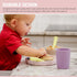 melii Non-Suction Silicone Plate, Bowl and Cup Set for Toddlers, Kids and Children (Purple, Grey, Pink)