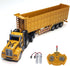 RC Dump Truck with Trailer - 14" 1:48 Mini Semi Truck Toy