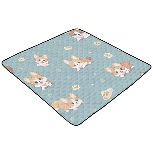 EtherSpher 1-Piecing foldablummy 50'' 50''con Cute Cartoon Brown Dogs Soft Padded Baby Play mat Foldable for Indoor
